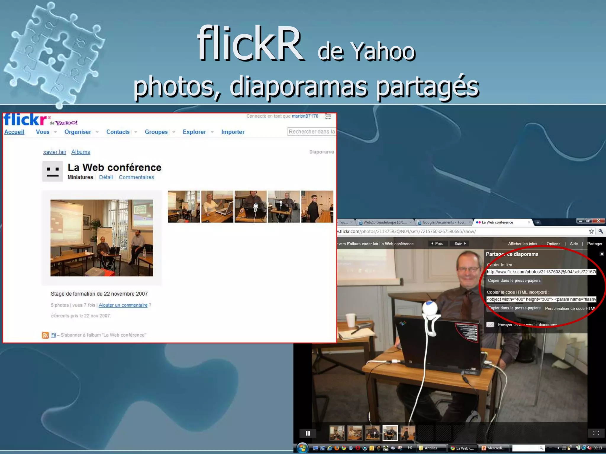 Les favoris peuvent être multi-classables (notion de tags)On peut classer un favori dans social et fiscal à la fois.	Exemple  pour le compte xlair.	http://www.delicious.com/fiscal  ou http://www.delicious.com/fiscal- On peut les partager avec d’autres personnes etc.