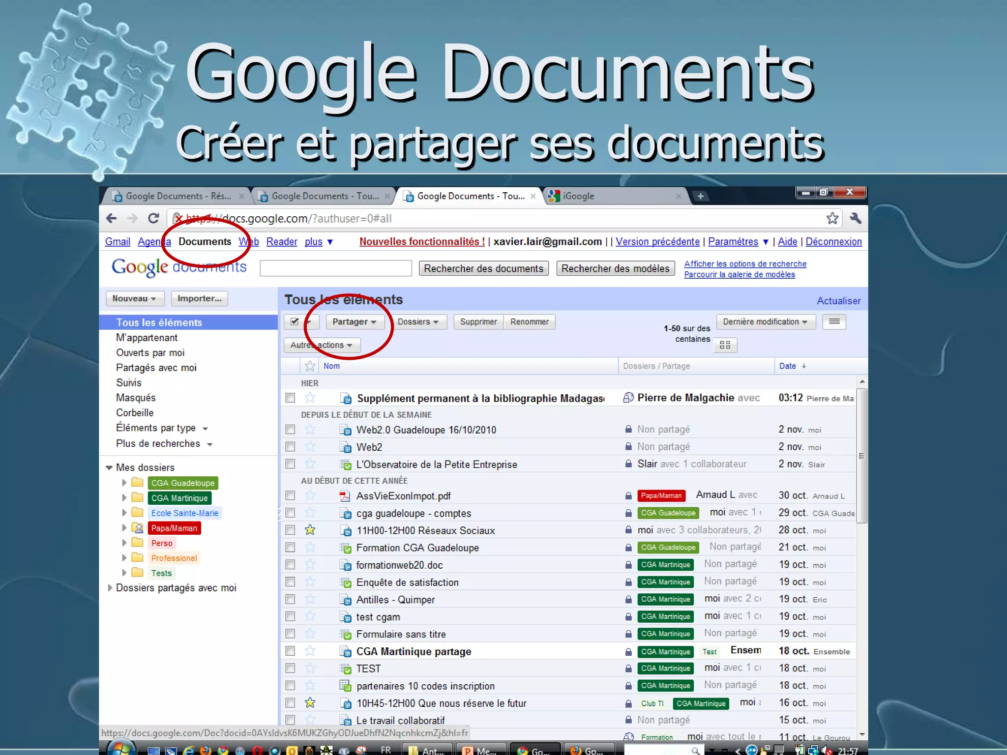 Google AgendaCréer et partager son agenda