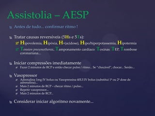 CASO CLÍNICO VHomem de 45 anos de idade, hígido, internado na UTI hoje às 06:00h (para vigilância neurológica) em virtude de trauma craniano; o paciente perdeu a consciência no momento do acidente, recuperando-a espontaneamente poucos minutos depois. A TC de crânio não mostrava qualquer alteração e o paciente não apresentava nenhum déficit neurológico. Às 23:00h o paciente encontrava-se desacordado em seu leito, o médico plantonista foi chamado de emergência pelo acadêmico, em virtude do traçado ao monitor...E AGORA ???