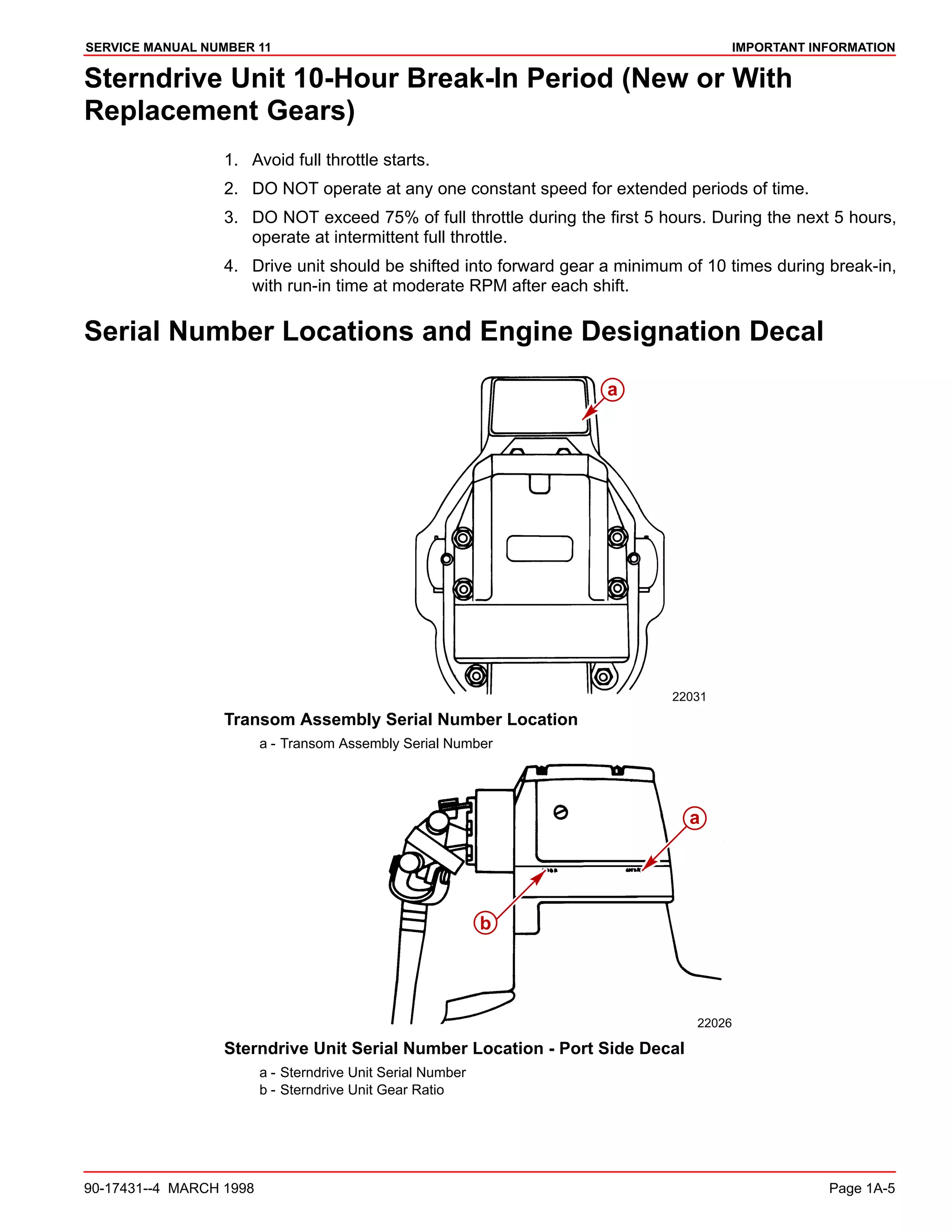 Mercruiser #11 bravo three sterndrive unit service repair manual ...