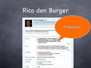 Rico den Burger

             Freelancer
 