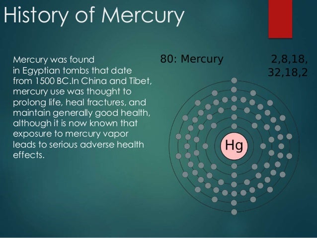 health symbol of the history Mercury Hg
