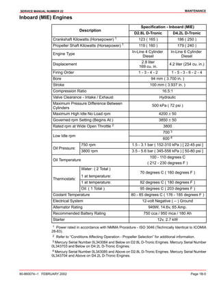 Mercury mercruiser marine engine in line diesel d4.2 l d-tronic service ...