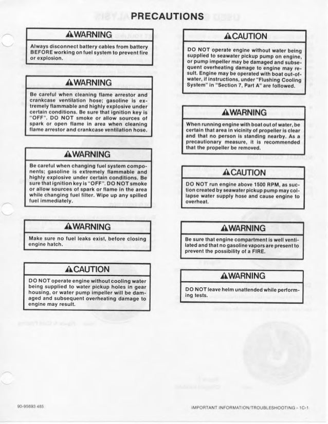 Mercury mercruiser marine engine mcm 470 service repair manual sn:488…