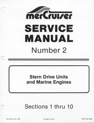 Mercury mercruiser mcm888 stern drive units and marine engine