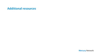 Additional resources
 