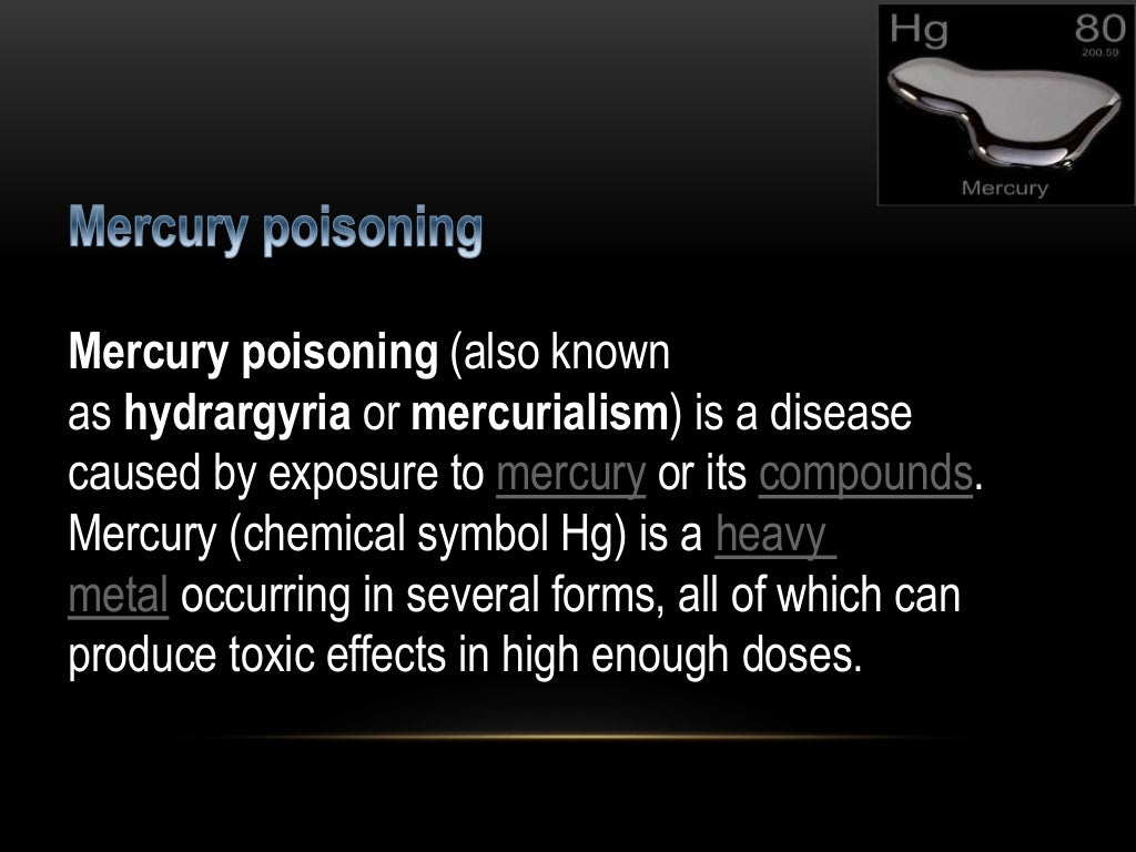 Mercury poisoning & dental amalgam