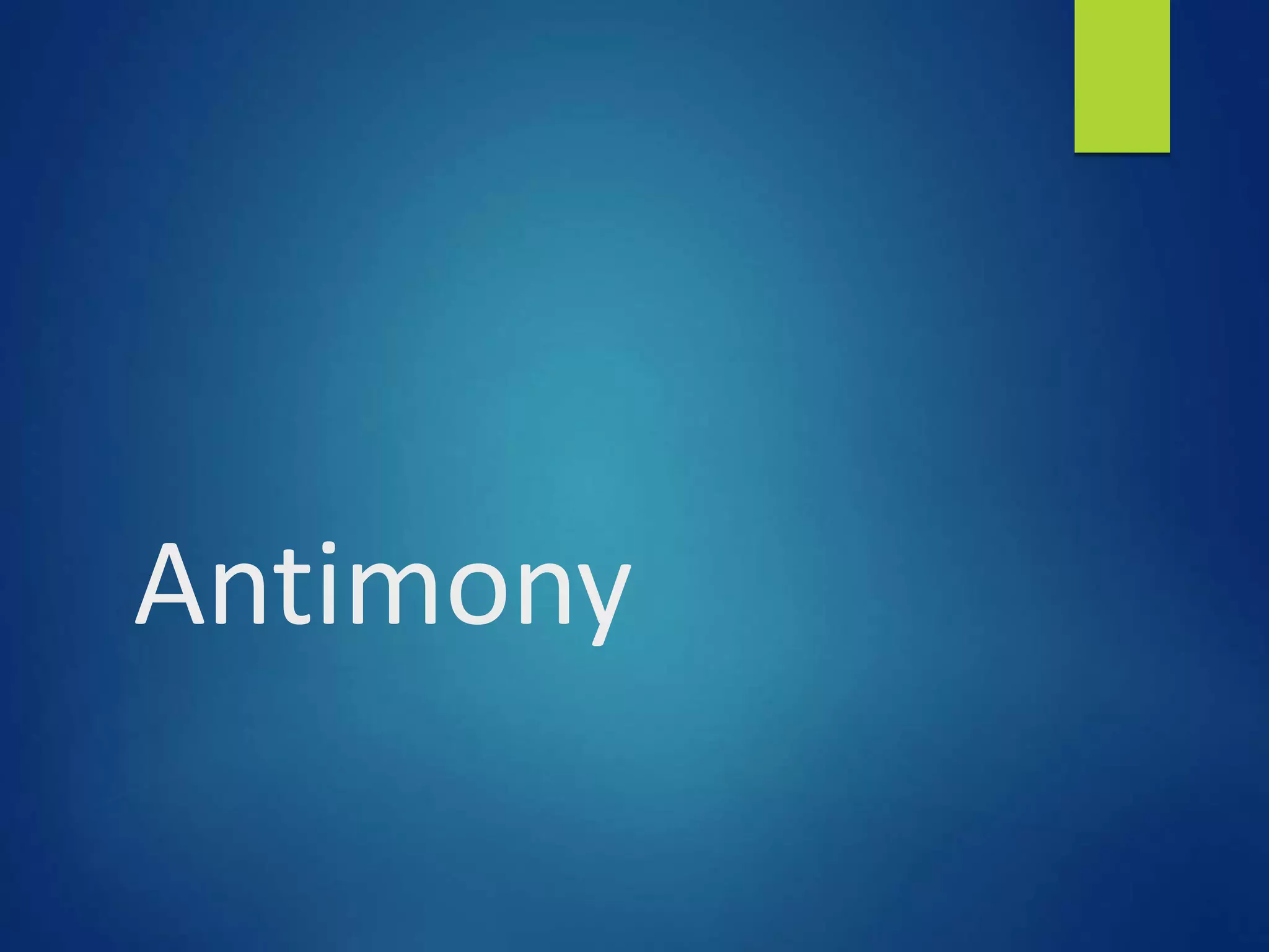 Antimony
 