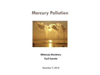 Mercury Pollution




    Obianuju Ifesiokwu
       Cyril Iyasele


     December 7, 2010
 