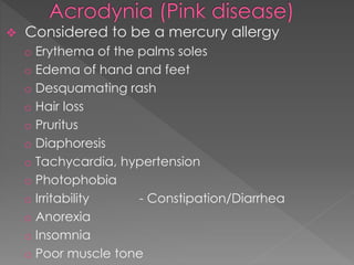 Mercury toxicity & hygiene | PPTX