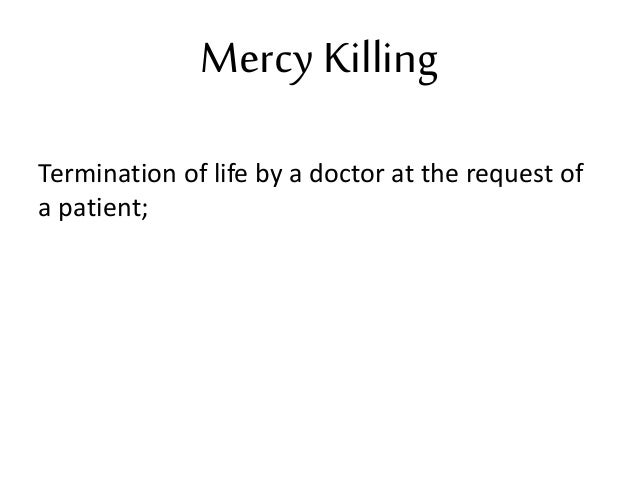 research paper on mercy killing