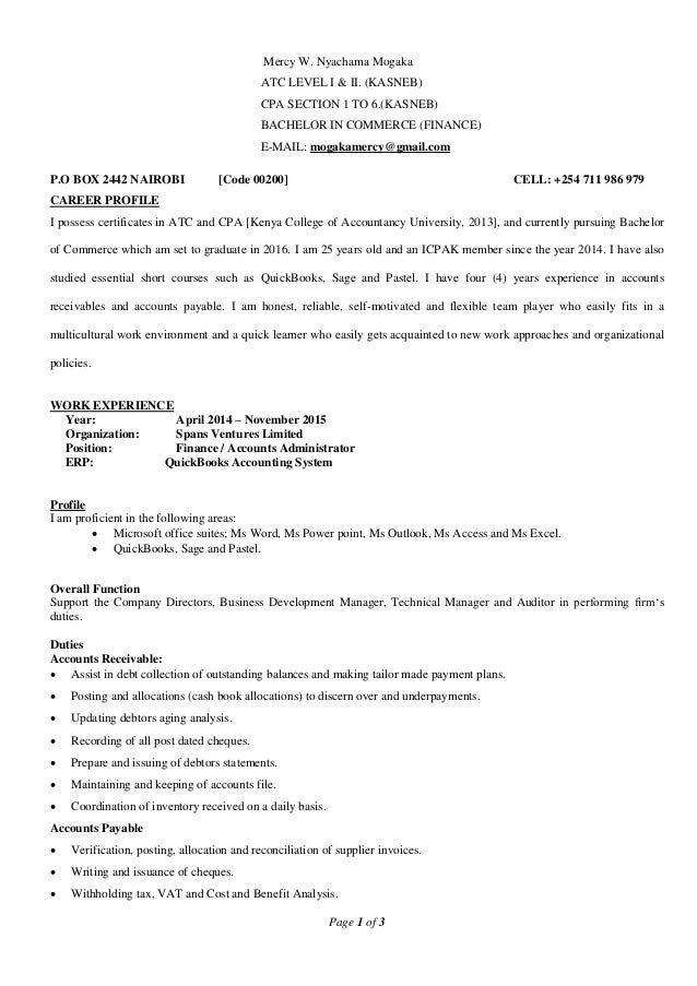 Mercy Mogaka Curriculum Vitae
