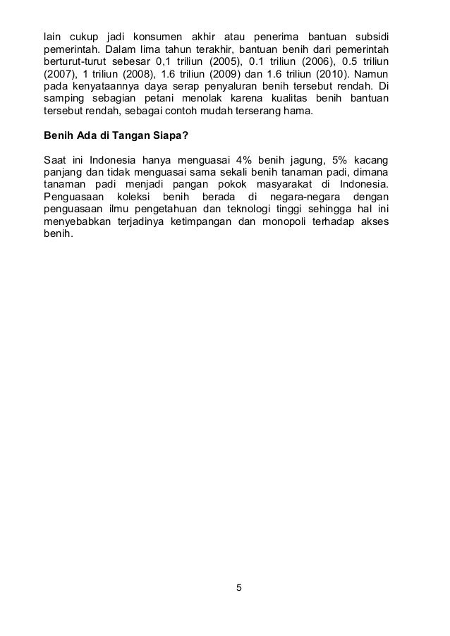 Merebut kembali benih petani