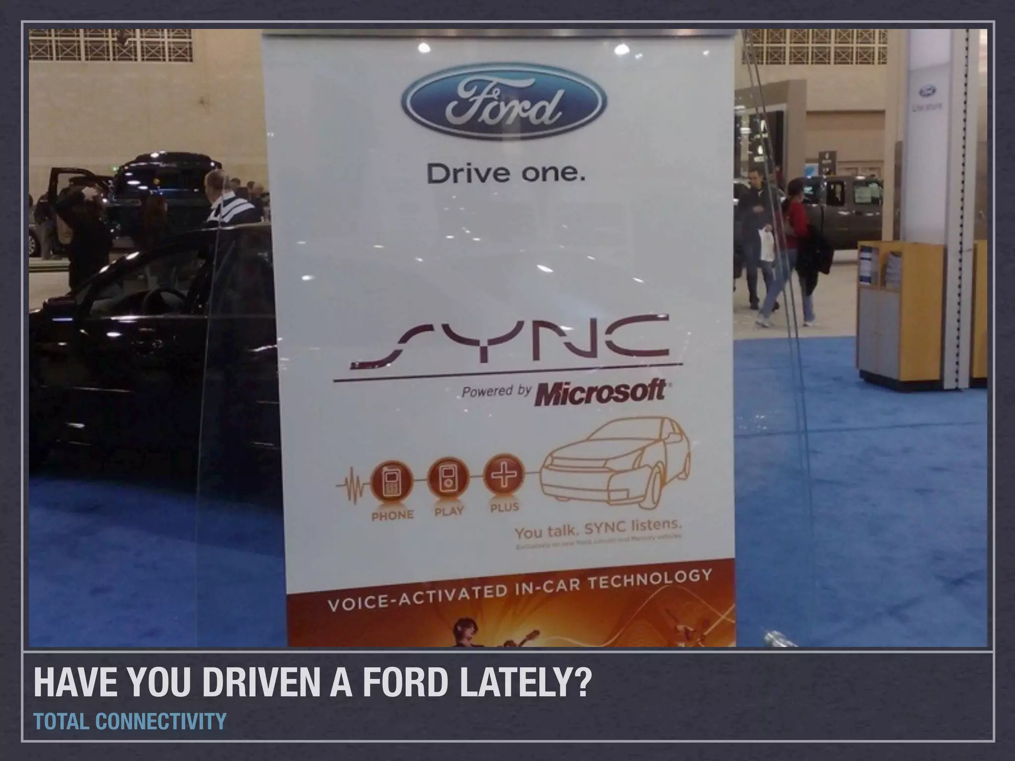 HAVE YOU DRIVEN A FORD LATELY?
TOTAL CONNECTIVITY
 