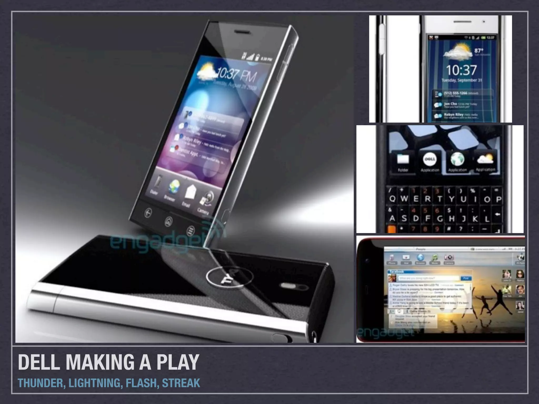 DELL MAKING A PLAY
THUNDER, LIGHTNING, FLASH, STREAK
 