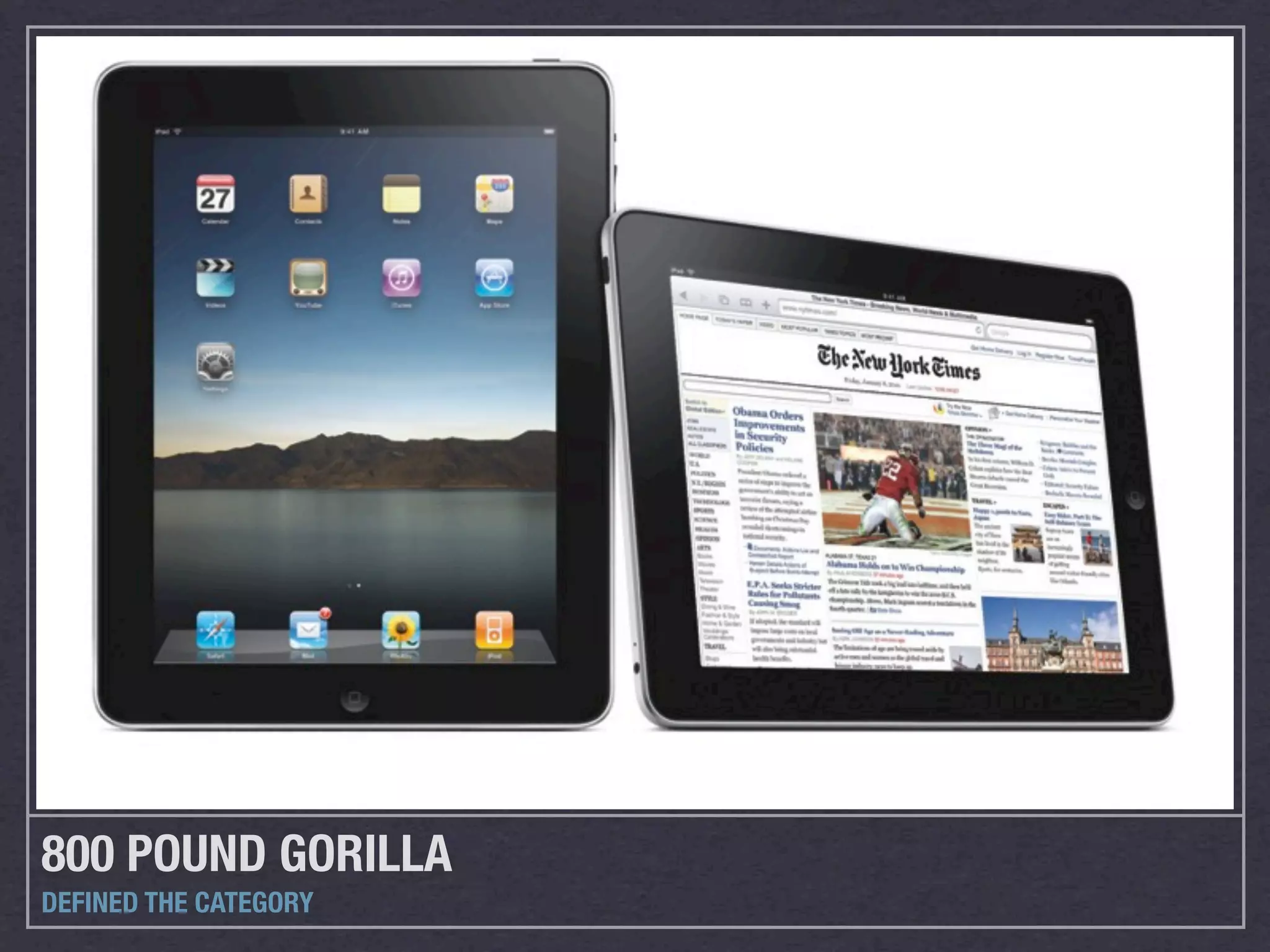 800 POUND GORILLA
DEFINED THE CATEGORY
 