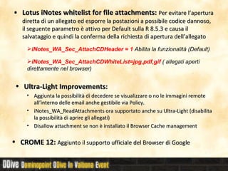 DDive11 - Novità Lotus Notes e Domino 8.5.3