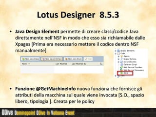 DDive11 - Novità Lotus Notes e Domino 8.5.3