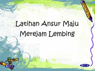 Latihan Ansur Maju Merejam Lembing 