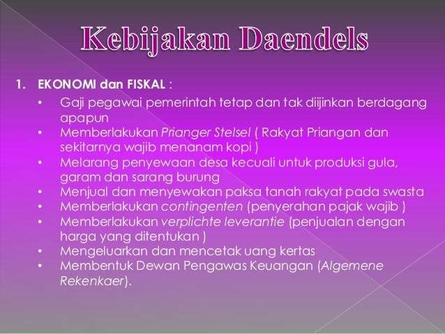 Masa Pemerintahan Daendels di INDONESIA