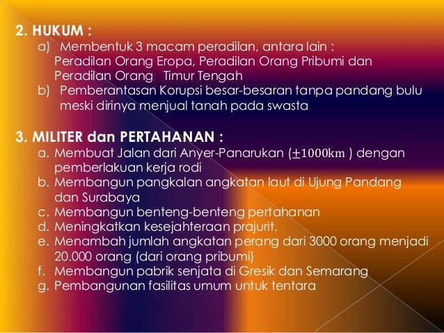Masa Pemerintahan Daendels di INDONESIA