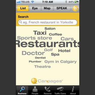 Updated Canpages iPhone app