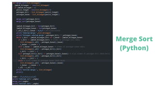 Kelompok 5_Insertion Sort dan Merge Sort | PPT