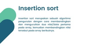 Kelompok 5_Insertion Sort dan Merge Sort | PDF