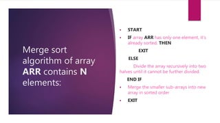 Merge and merge sorting | PPT