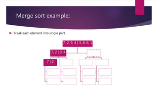 Merge and merge sorting | PPT