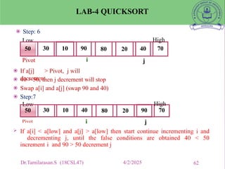 MERGE and Quick Sort algorithm explain ppt | PPTX