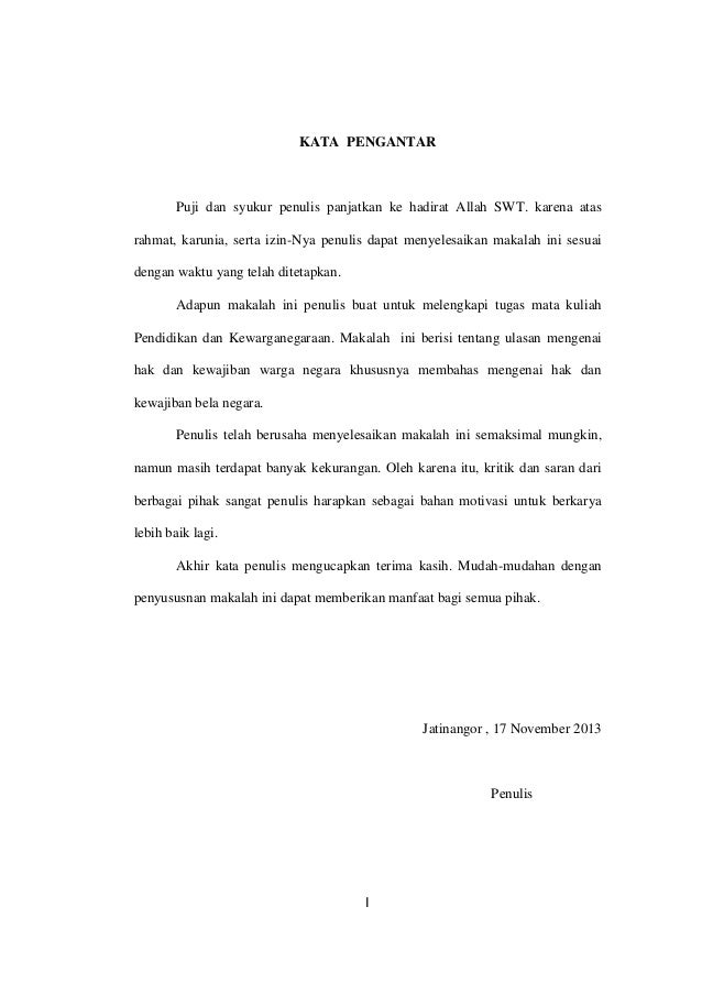 Makalah Hak Dan Kewajiban Bela Negara Pasal 27 Ayat 3