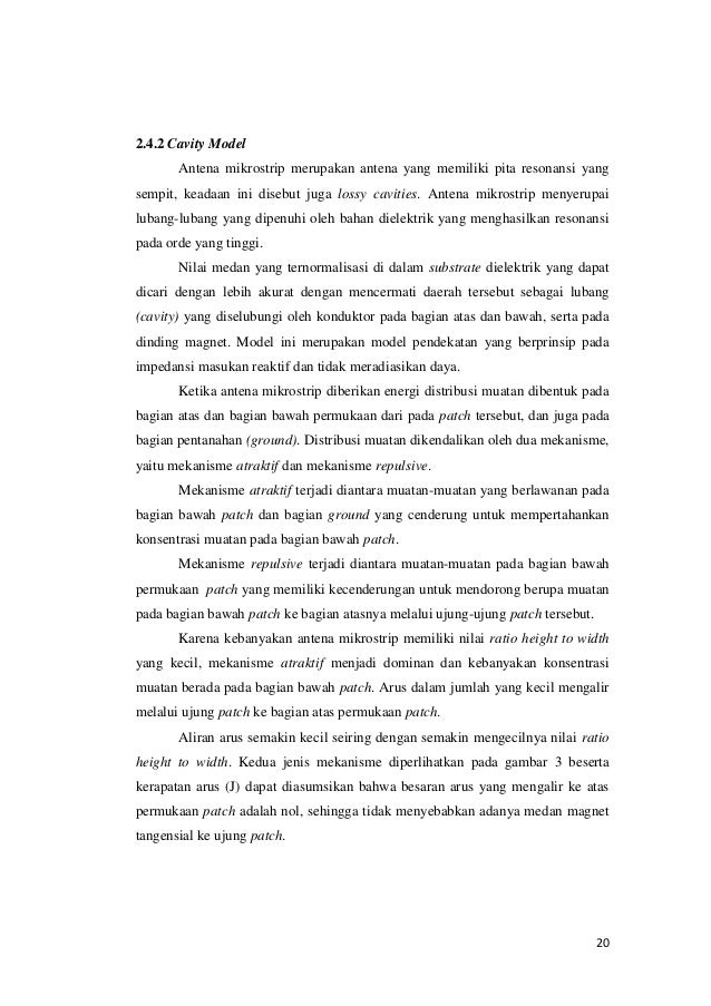 Perancangan Antena Mikrostrip Pada Frekuensi 2,3 Ghz Untuk 