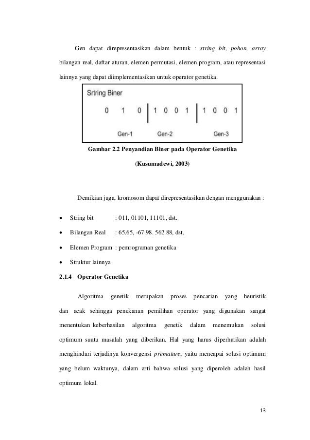 Algoritma genetika opsi biner