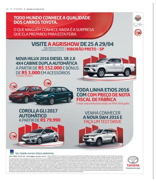 16 A CIDADE TERÇA-FEIRA, 26 DE ABRIL DE 2016
 