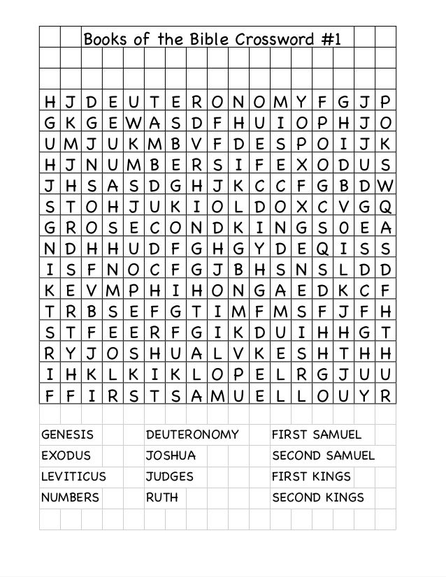 Merged Bible books crossword Merged Bible books crossword