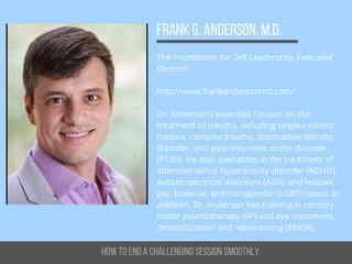 FrankG.Anderson,M.D.
The Foundation for Self Leadership, Executive
Director
http://www.frankandersonmd.com/
Dr. Anderson’s...