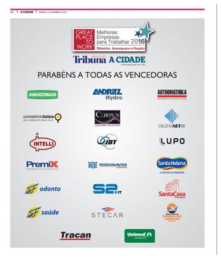 32 A CIDADE DOMINGO, 13 DE NOVEMBRO DE 2016
 