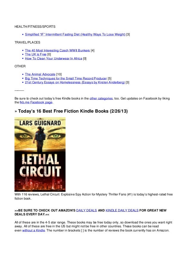 Today S 87 Best Free Kindle Books February 26 2013