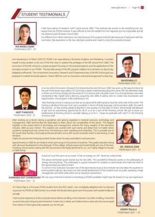 GIBS Bangalore Brochure - PGDM Batch 2023 | Top BSchool in Bangalore | PDF