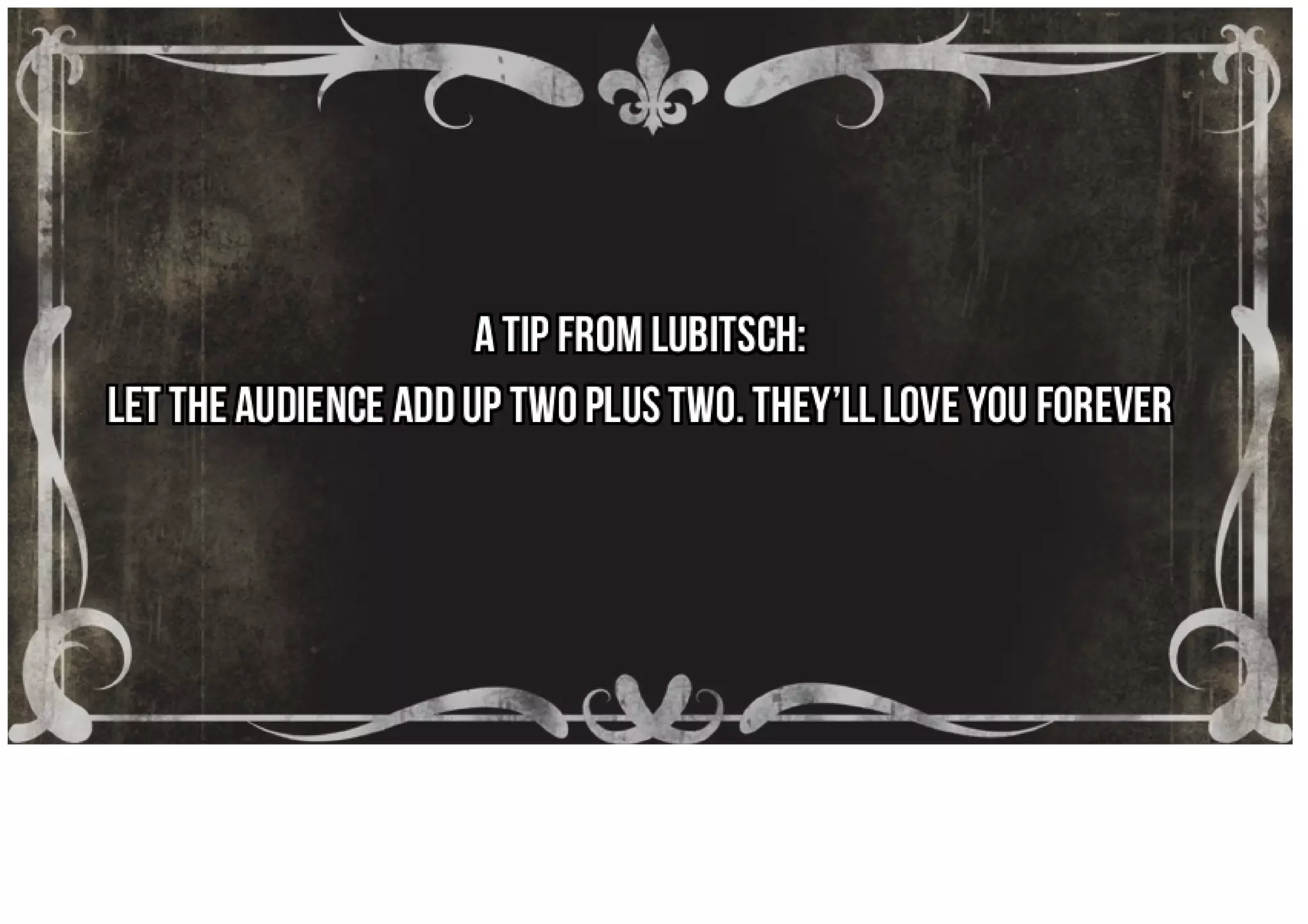 Billy Wilder’s screenwriting tips