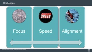 Challenges 
Focus Speed Alignment 
© 2014 Adobe Systems Incorporated. All Rights Reserved. Adobe Confidential. 
3 
 
