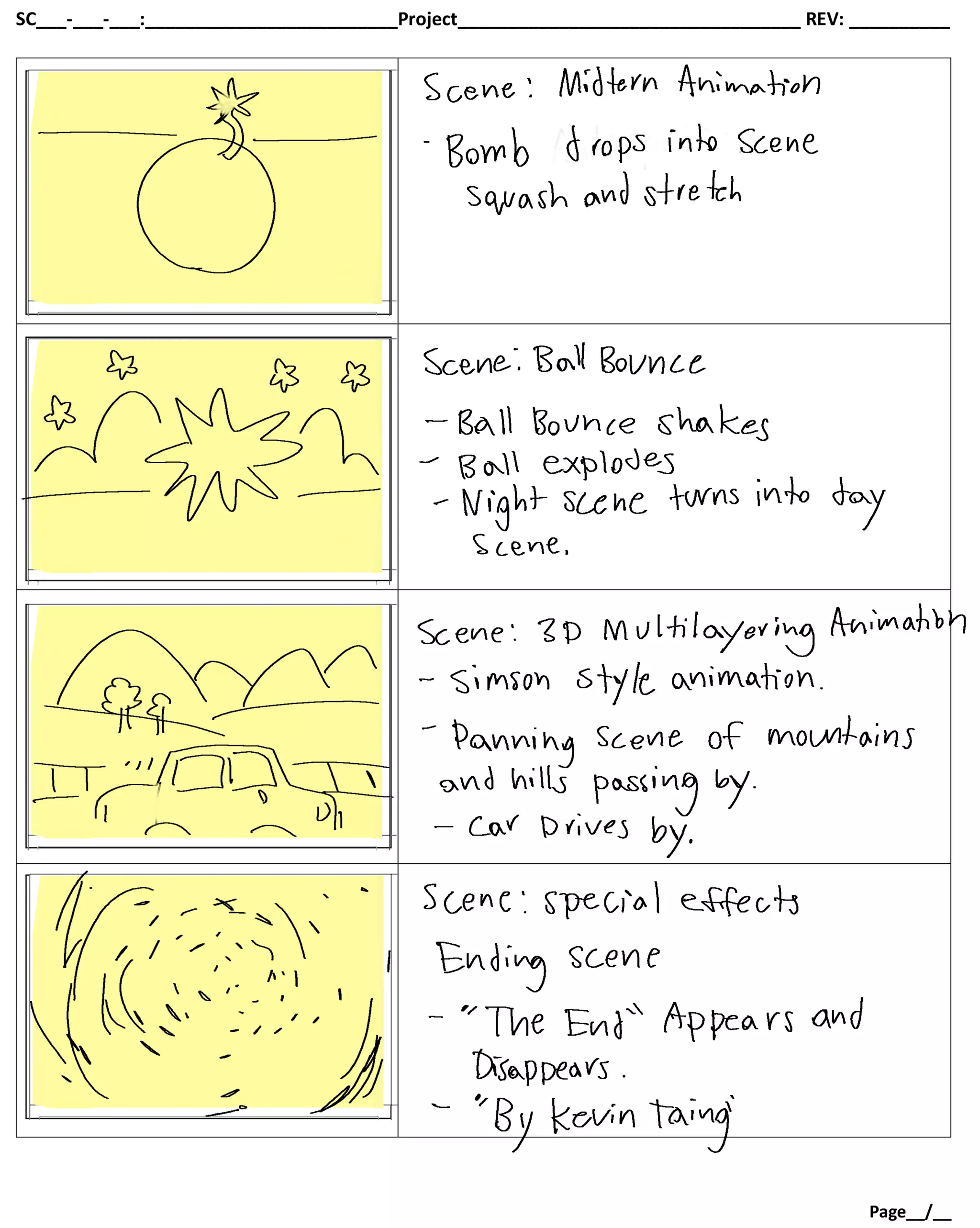 Animatic Storyboard Reel PDF Animatic Storyboard Reel PDF