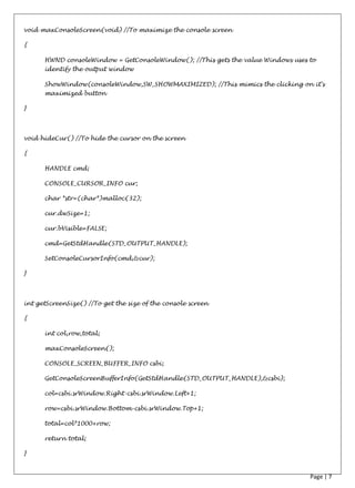Computer Project For Class XII Topic - The Snake Game | PDF