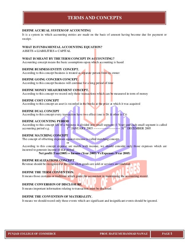 Basic of Financial Accounting Easy Notes