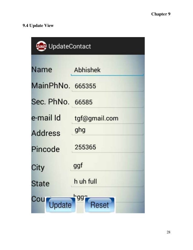 Phonebook Directory Or Address Book In Android