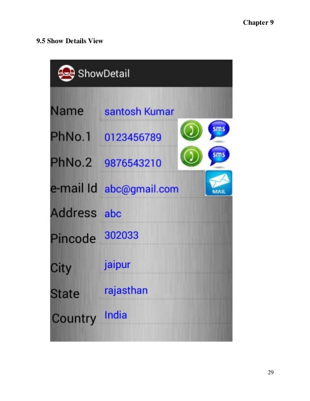 Phonebook Directory Or Address Book In Android