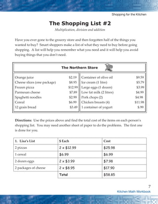 Real World Math (Packet for Home) | PDF