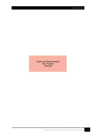 TABLE OF CONTENTS
24BLD 61003 BUILDING STRUCTURES STRUCTURAL ANALYSIS OF A BUNGALOW Report
 