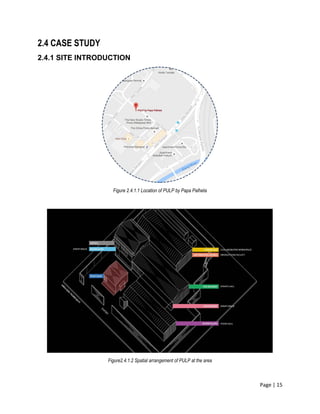 Page | 15
2.4 CASE STUDY
2.4.1 SITE INTRODUCTION
Figure 2.4.1.1 Location of PULP by Papa Palheta
Figure2.4.1.2 Spatial arrangement of PULP at the area
 